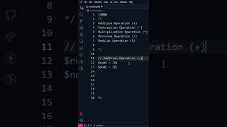 #shorts - Addition Operation in PHP
