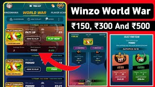 winzo world war high Boot Game Play || winzo world war trick || #ap2earn