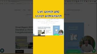 Live gehen und Leads generieren