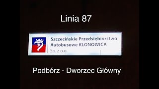 Szczecin wSPA-K czyli autobusem po Szczecinie - linia 87 (Podbórz - Dworzec Główny Owocowa) #1650