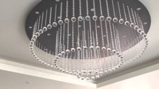 1.5m custom bespoke crystal chandelier by First class lighting ltd