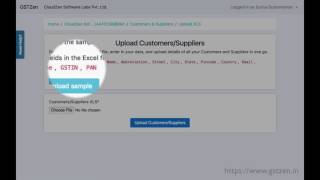 Customers and Suppliers Master Data Upload