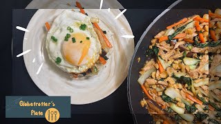 BOL RENVERSÉ (SUNNY SIDE UP EGG, CHICKEN AND PAK CHOI RICE BOWL) - RECIPE FROM MAURITIUS 🇲🇺