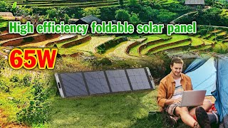 High efficiency foldable mono solar panel, for travel and camping - Buy on Temu