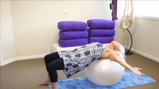 Restorative Shoulder Stretch on Ball, Dr. Leslie Hewitt