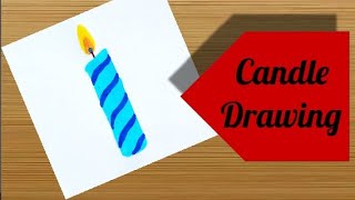 How to draw a candle | Easy candle drawing using water colour | Satisfying drawing of Candle |