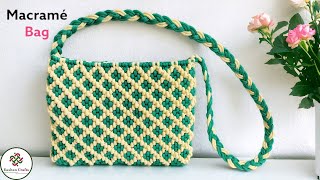 Macrame Bag Tutorial | Macrame Purse New Design | Step by Step Macrame Sling Bag