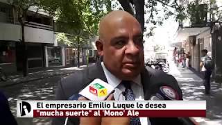 Emilio Luque le desea "mucha suerte" al 'Mono' Ale