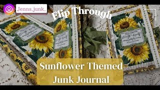 Sunflower themed prayer journal flip through SOLD.