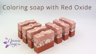 Coloring Soap with Red Oxide   – Soap making tutorial -  SUBTITLED