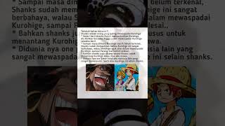 SHANKS orang yg paling mewaspadai setiap pergerakan TEACH 😱 #onepiece1063 #onepiece