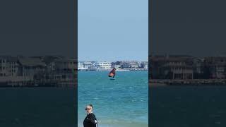 Windsurfing at Malibu Beach NJ on Easter