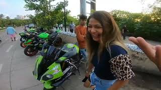 Cute And Beautiful Girl Lady Biker Sanjana Ride BMW S1000RR