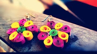 how to make qulling paper /#earings  /simple and nice @Rosterbitan2055