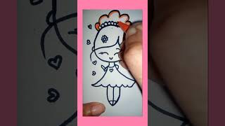 Easy cute Doll drawing #short#like#share#subscribe...