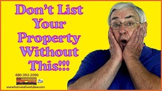 Don't List Your Ahwatukee Property Without This!!!