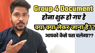 Group 4 Document Verification Date | क्या क्या Document लेकर जाना है | #group4exam2024