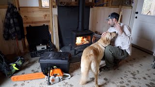 Off Grid Cabin Build | A Day in the Life | The Interior is Shaping Up