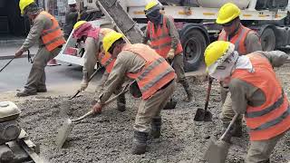 Colocaron nuevo hormigón en las dársenas de calle Pellegrini