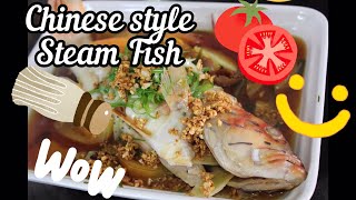 Chinese style steam fish 蒸鱼 | Easy to cook | Simple recipe | Recipe | fish 鱼 | Grouper | ASMR