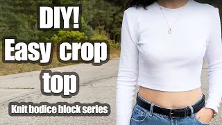 Easy crop top cutting and stitching \ Diy crop top \ crop top sewing tutorial