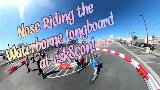 Nose Riding The Waterborne Longboard on the Esk8con Racetrack!!!