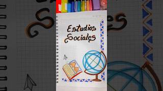 Portada/ carátula de Estudios Sociales  #caratulas #portadas #shortsvideo #creatividad #viral #love