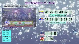 [LIVE] PCSO 9:00 PM DRAW - SEPTEMBER 15, 2024 LOTTO RESULTS