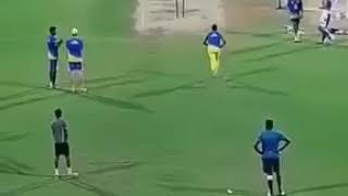 Ms Dhoni Helicopter Shot In CSK practice Session IPL 2018