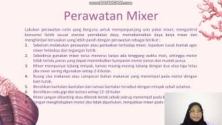 Perawatan dan Perbaikan hand mixer