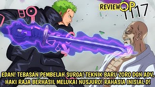 FULL OP 1117 - EDAN! TEBASAN PEMBELAH SURGA! TEKNIK BARU ZORO + HAKI RAJA BERHASIL MELUKAI NUSJURO!