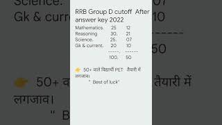 Group D cutoff. After answer key