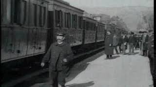 شاهد كيف بدأت تقنية الفيديو بالعالم - 1895 L'Arrivee d'un Train a La Ciotat Lumiere freres