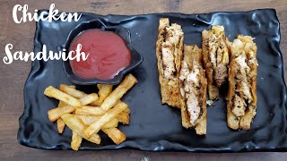 Grilled Chicken Sandwich Recipe | Indian Style Chicken sandwich Recipe | Saute Time