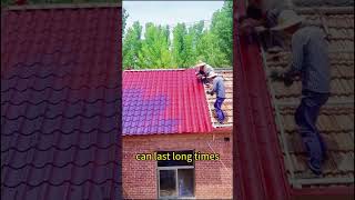 use steel tiles to repair old house roof