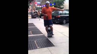 Riding my new electric unicycle