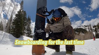 Snowboarding for the last time