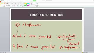 7.5   Error Redirection