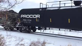 Progressive Rail switching tank cars in Rosemount, MN (12/30/20)