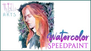 Timelapse video of drawing a ginger fairy prince with watercolors.