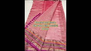 Banarasi soft tissue silk saree with beautiful border/To shop 9810207913#myngels #shortvideo