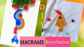 2  Macrame Keyring Tutorial 🗝️✨//DIY// Simple Keychain Making for Beginners