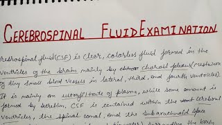 Cerebrospinal Fluid