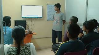 Talent Computer Institute in Eluru our msoffice Student giving Seminar on Graphene technology.