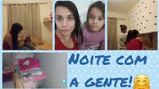 Vlog uma noite com agente, quarto das meninas e da mamãe tomando forma....