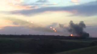 BREAKING BM 21 Grad Shelling Attack Of Ukrainian Forces From Russian Gukovo, July 16 2014