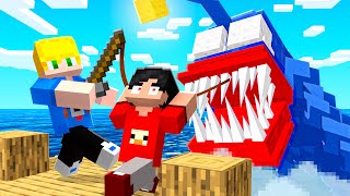 Sobrevivemos em um Raft no Minecraft!