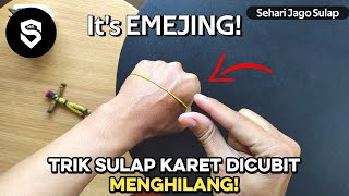 DICUBIT LANGSUNG HILANG! CARA SULAP KARET MUDAH TAPI EMEJING! - SEHARI JAGO SULAP