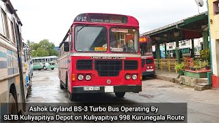 Ashok Leyland BS-3 Bus Operating By SLTB Kuliyapitiya Depot On Kuliyapitiya 998 Kurunegala Route