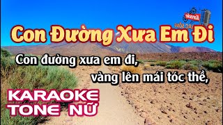 Karaoke Con Đường Xưa Em Đi | Tone Nữ | Karaoke Nhạc Sống Sóc Trăng